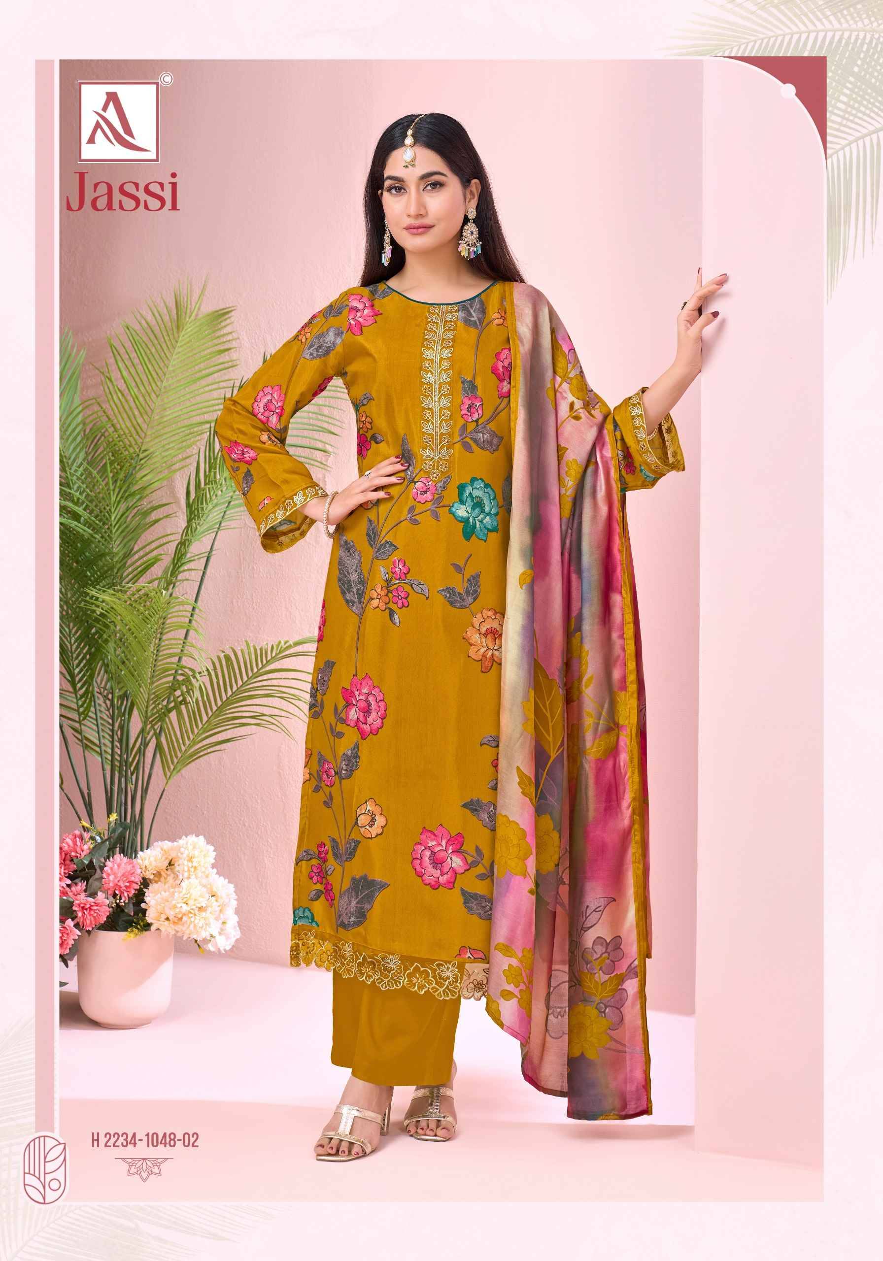 JASSI 1048 SERIES BY ALOK 01 TO 04 Beautiful Stylish Festive Suits Fancy Colorful Casual Wear & Ethnic Wear & Ready To Wear Heavy Cotton Print Dresses At Wholesale Price